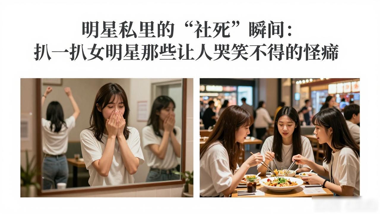 明星私下里的“社死”瞬间：扒一扒女明星那些让人哭笑不得的怪癖